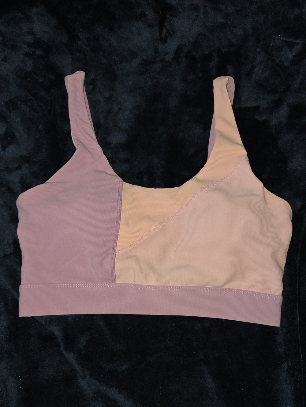 Wilo Colorblock Scoop Neck Bralette - Size L Matching Leggings Also Available!